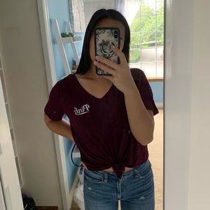 burgundy PINK top
